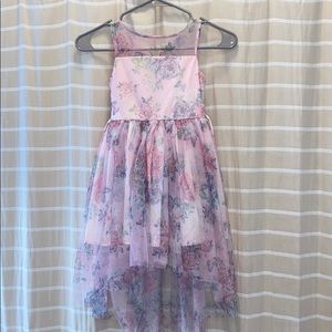 Girls high low floral dress
